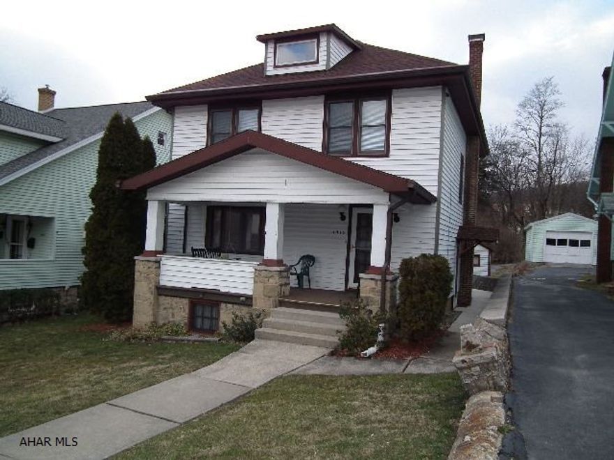 Beautiful orginal wood trim and cabinets, glass face shutters on thermo pane windows, 4 bedrooms, detached garage, roof is 7-8 years old, nice size kitchen. This is a great starter home with fresh paint and maintained with love. Great front porch with swing, and covered back porch. Shed included and will be painted. Call today to set up an appointment!  Average Utility cost: Electric - $47/mo., Gas - $105 - $113/mo., Water - $45 - $50/mo. There is a thermostatically controlled whole house fan in the attic, there are awnings that stay with the house, screens for windows and storm door are in the attic. Porch rails, shed, underside of the roof over the side door, and front porch columns will be painted as soon as weather permits.