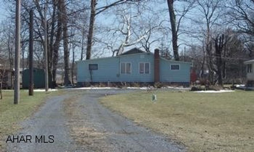 Being sold "As Is."  One story with porch.  Directions:  I-99 S.  Exit 10; R on to Sarah Furnace Rd; L onto Wm. Penn Rd.  R onto PA-869/Heritage Rd.  L onto Covered Bridge Rd. R onto T574.  T574 becomes Gordon Hall Rd;  L onto Fish Hatchery Rd; turn right onto Wayne Blvd.  House (green) on left.