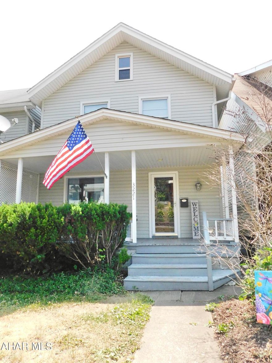 Come inside and Stay a while.  This beautifully remodeled home provides a cozy and warm environment for any buyer.  All of the major projects are done.  Just bring your things and start enjoying your new space.  The first floor is bright and semi open with hardwood Floors.  SS Appliances in Kitchen are included! Upstairs you'll find 2 large bedrooms with refinished original hardwood floors and a spacious Bathroom with Stackable Laundry. (Yup!  Those stay too!) The outdoor space is highlighted by both a covered front porch, a partially covered back deck equipped with an awning, a small yard, and an oversized 1 car garage.  Call today for your tour!