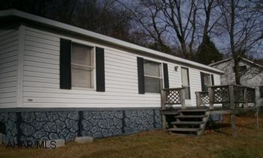 Rt 26 in McConnellstown across from Newtown Ave.  Sold as is.  Close to Raystown.