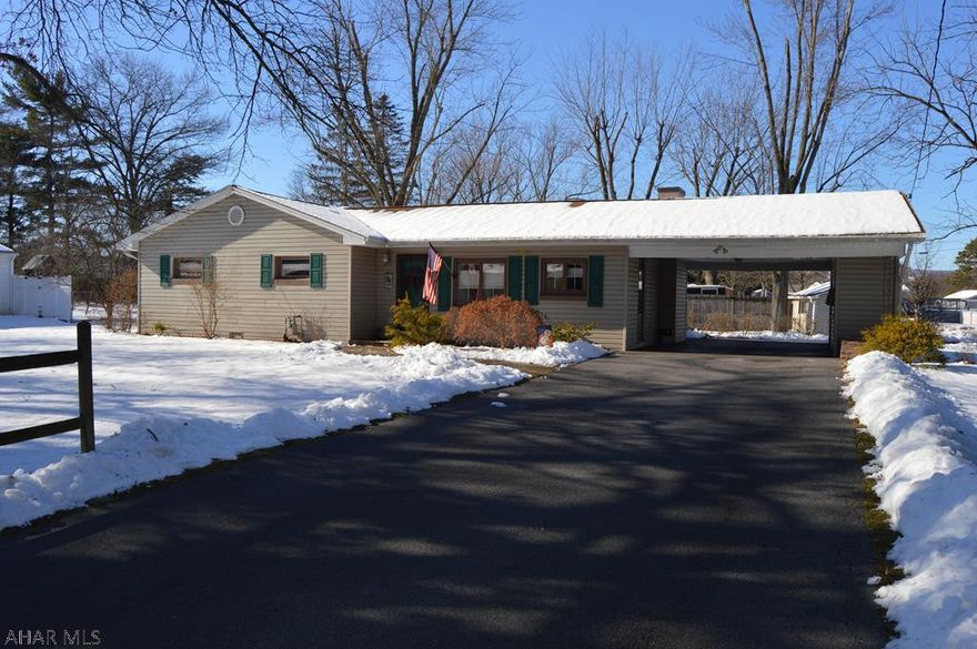 Beautiful home in a sought after location in Hollidaysburg. Located near Sylvan Hills Golf Course on a large corner lot, this solid, one-story home has been well taken care of & maintained. 2 bedroom, 3rd room optional office space or bedroom, 1.5 bath,master bedroom with large walk in closet, fireplacein living room and also huge bay windows that allow for tons of natural light. The All-Season room is spacious and the options are endless of how this room can be used all year long.
