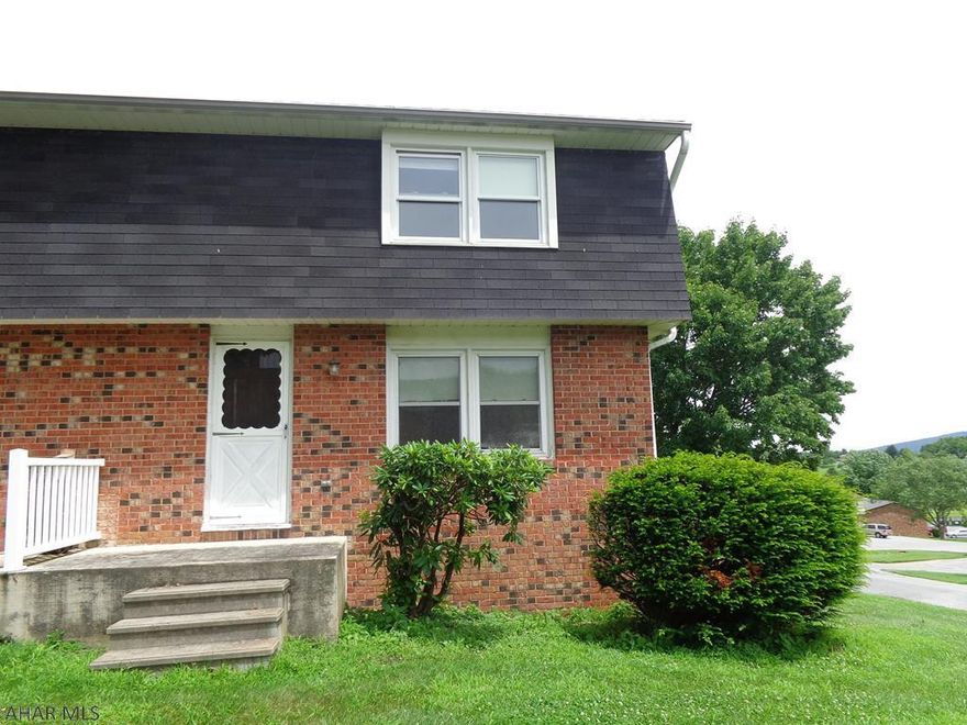 The ultimate in low-cost & carefree living can be found at Maple Hollow Townhouses. Spacious 2 bedroom end unit with A/C & freshly painted. Half of the basement is finished. Master bedroom has a his & hers closet. The $145.00/mo. association fee includes outside maintenance including roof, snow plowing, grass cutting, trash removal and swimming pool use.