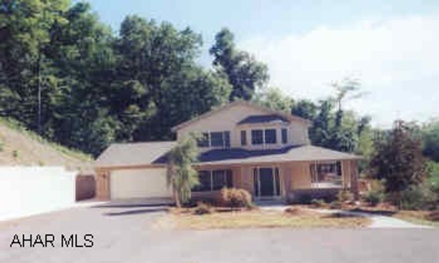 MAIN HOUSE BUILT IN 1995. GARAGE ADDED 2001.WRAP AROUND DECK W/GAZEBO. GREAT VIEW. EAT-IN KITCHEN W/ISLAND, STONE FP IN LR. MASTER HAS WALK-IN CLOSET, BATH, OFFICE OR DRESSING ROOM AND BALCONY. INCREDIBLE PROPERTY.  APPROX. 2 ACRES.