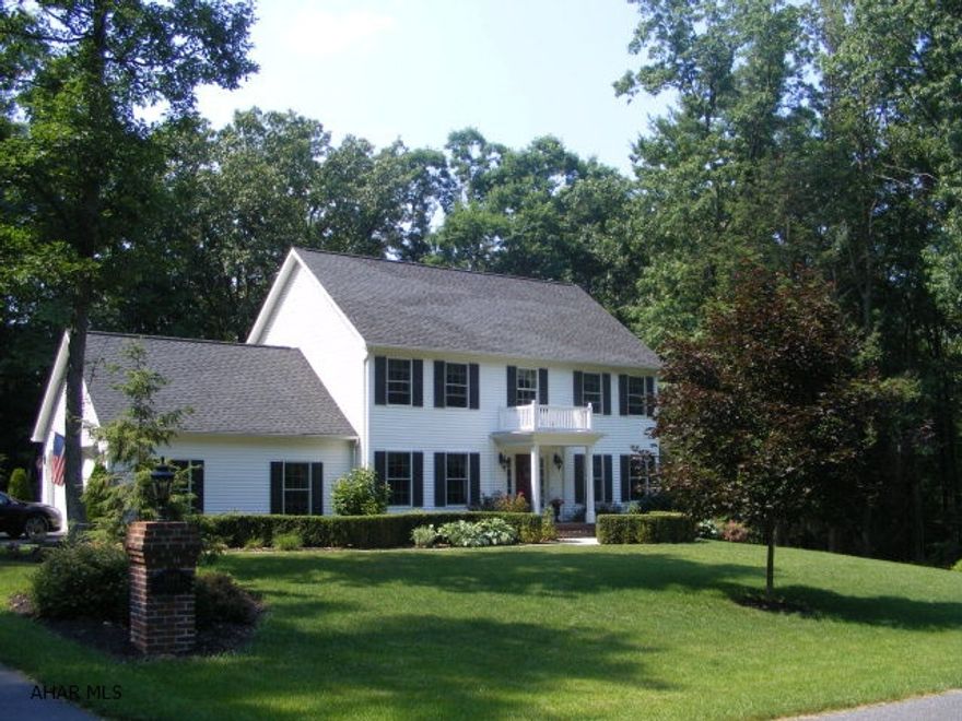 They thought of it all!!! This custom built 3 bedroom, 2.5 bath home on 2.25 private acres could be your dream home. Hardwood floors, corian counters and sinks, lovely eat-in kitchen w/large island and wine rack, relaxing family room with marble surround fireplace that features 6 elongated Anderson windows to enjoy the wooded and quiet back yard. Formal dining room and living room. Terrific Master Suite w/garden jacuzzi tub and window, double sinks and huge walk-in closet. Wonderful back deck, 2 car garage and beautifully landscaped and maintained.