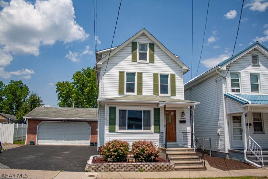 Excellent location on this well maintained two story home. Home features a large kitchen and living room with a first floor bedroom and master bath. Second floor features a full bath and two bedrooms. Enjoy the back patio and large yard with extra off street parking. Walk up attic for storage and a garage, Schedule your tour.