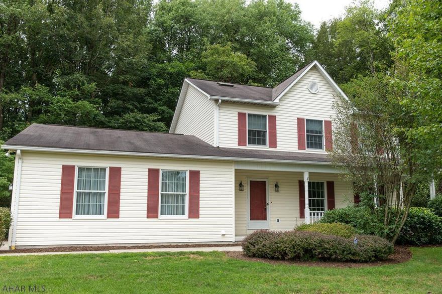 This home in Cresson Township is sitting on a half acre lot and features 4 bedrooms and 2.5 baths.  Hard wood floors are from the entry way leading into the eat in kitchen area. Kitchen has plenty of counter space, cabinets, and also a large pantry. French doors lead to the deck, great for entertaining.  Off of the kitchen is the first floor bedroom, walk in closet and full bath.  Dining room,living room, stairs and bedroom have new carpet.  The second floor features a very unique layout with a very large bedroom with 2 walk in closets.  One closet leads into the full bathroom.  There are two bedrooms and nice hall closets that complete this floor.  The first floor was recently painted, house has been power washed, deck power washed and stained, yard has been fertilized. New water heater.