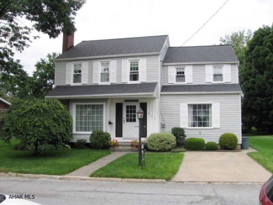 Charming home near Altoona PSU Campus! Spacious LR w/fireplace & DR.EIK w/new cabinets and SS countertops, 1st Floor Family Room w/built ins, 3spacious bedrooms and updated bath! Newer roof, furnace, central air & somuch more! HWF under carpets! Wisteria covered patio and spacious yardcomplete this home!!