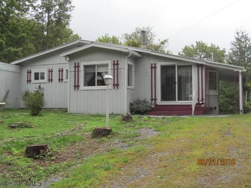 Need a private or family getaway? Then Toth Rd. is for you! This 2 bdrm cabin on 4 wooded acres offers a quiet setting w/ lots of nature. Blackberries, black raspberries & grapes. Forsythia, lilacs, peonies & many perennials. Horseshoe pit outside picnic area contribute to outdoor living space. Close to Shawnee State Park & State Game Lands for swimming, fishing, hiking & hunting. 2 car garage could be finished to expand to full time living.