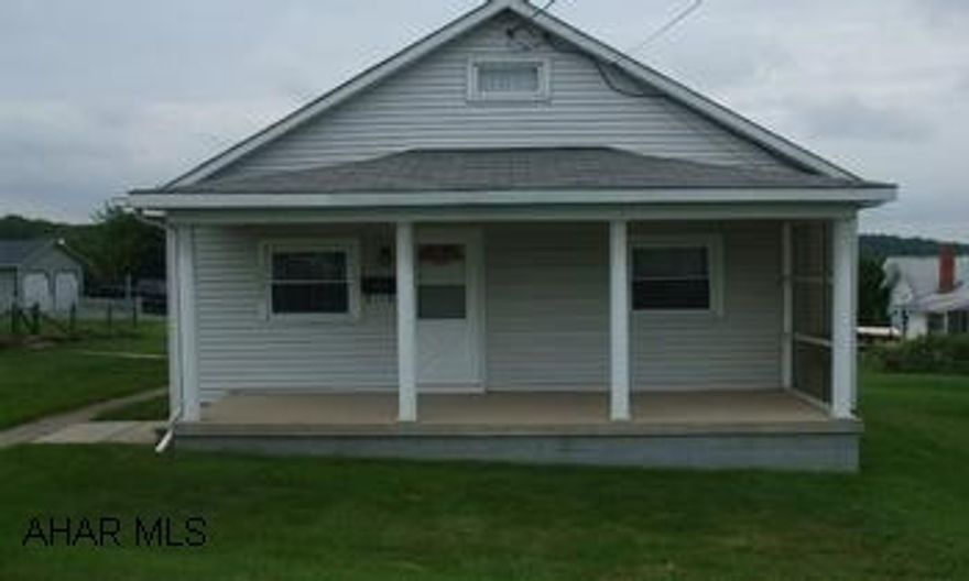 Good starter home.  2nd fl could be finished with add'l b/r. No heat on 2nd fl - 2 rooms, storage in eaves.  2 heat systems - gas h/w with cast bb, coal/wood f/a.  Newer siding and windows.  Garage roof has hole - rolled roof & insulbrick.  Gravel side alley to garage & unopened back alley.