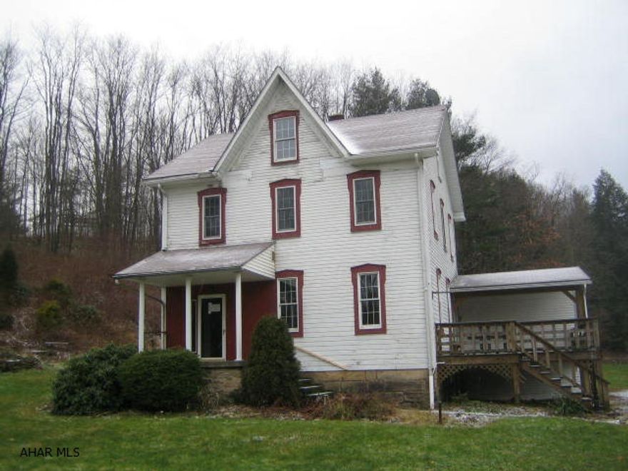 Large 2.5 Story Patton home on 5 acres. Features extra large eat-in kitchen, finished attic plus sun room and family room addition. Attached office complex (former beauty shop) with garage and 3/4 bath. Large detached workshop. Property sold as-is. Seller will make no repairs. Offers must be submitted through HUD approved broker. Buyer pays both transfer taxes. Marketed by MMREM.com. More properties at www.HUDhomestore.com. Exclusive agency. Equal Housing Opportunity. Flood zone.