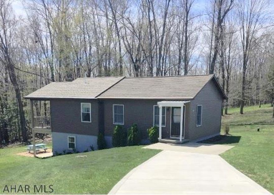 Cambria Heights schools- 2 BR 2 bath ranch style home. FR in basement. 1626 sq ft. on 3 acres. 1 car detached garage.