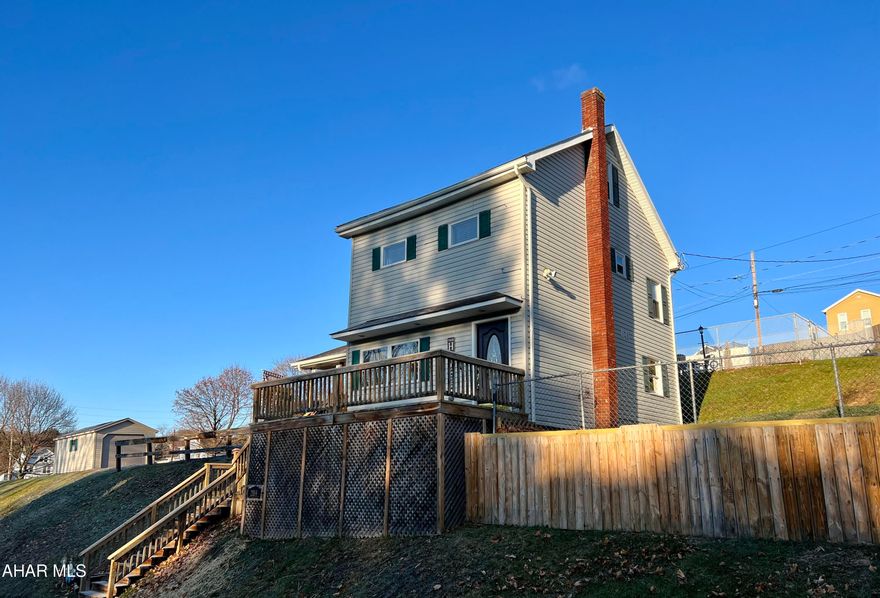Meticulously kept home on 2/3 of an acre. Two bedrooms on the second floor and a third bedroom or bonus room on the third floor. New carpet installed throughout the house along with brand NEW furnace. Every room has been freshly painted with neutral colors and new blinds installed on most windows. Watch your favorite shows from any room because televisions are included! Heated inground pool too!