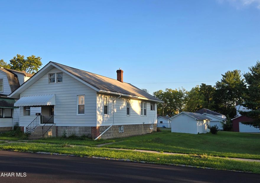2-bedroom 1-bath 1-story home with updated Kitchen & Bath, formal dining room, hardwood floors, permanent stairs to attic, new furnace and central air, 75x120 lot, 1-car detached garage/workshop, rear alley and offstreet parking. Seller is related to Listing Agent.  J-655