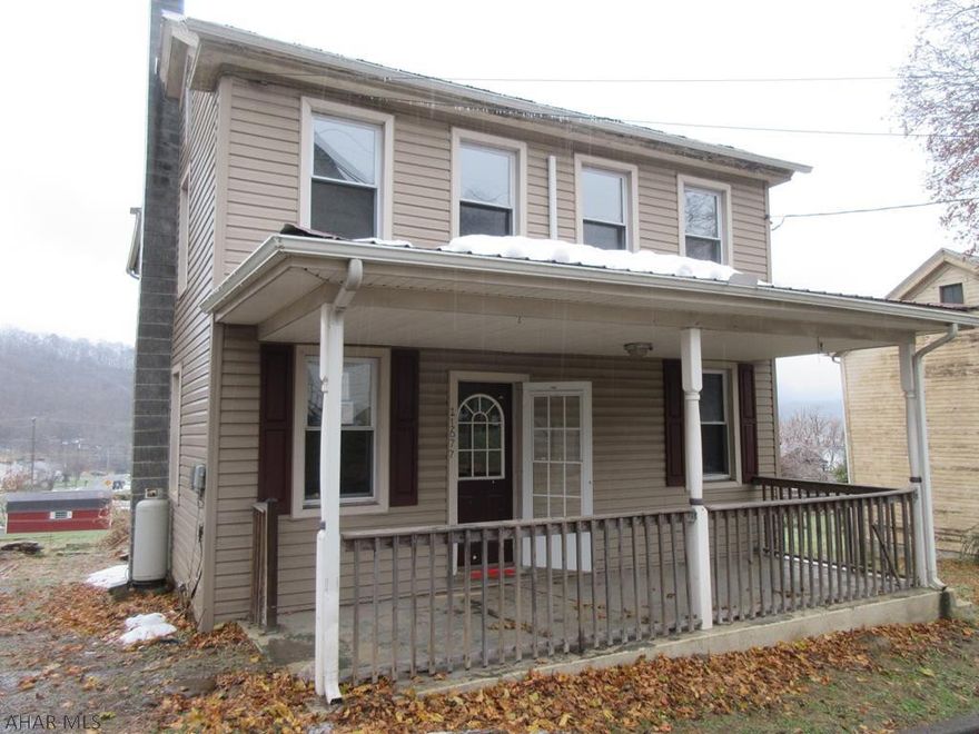 2 story vinyl home in need of TLC, but some nice features and loads of potential. Newer oak kitchen cabinets, first floor laundry, large formal living room and dining room. 3 bedrooms (3rd bedroom is small with no closet) and full bath upstairs plus walk-up attic for storage. Large, level yard, off-street parking and shed. Property sold AS-IS. Seller will make no repairs. Offers must be submitted through HUD approved broker. Buyer pays both transfer taxes. Equal Housing Opportunity.