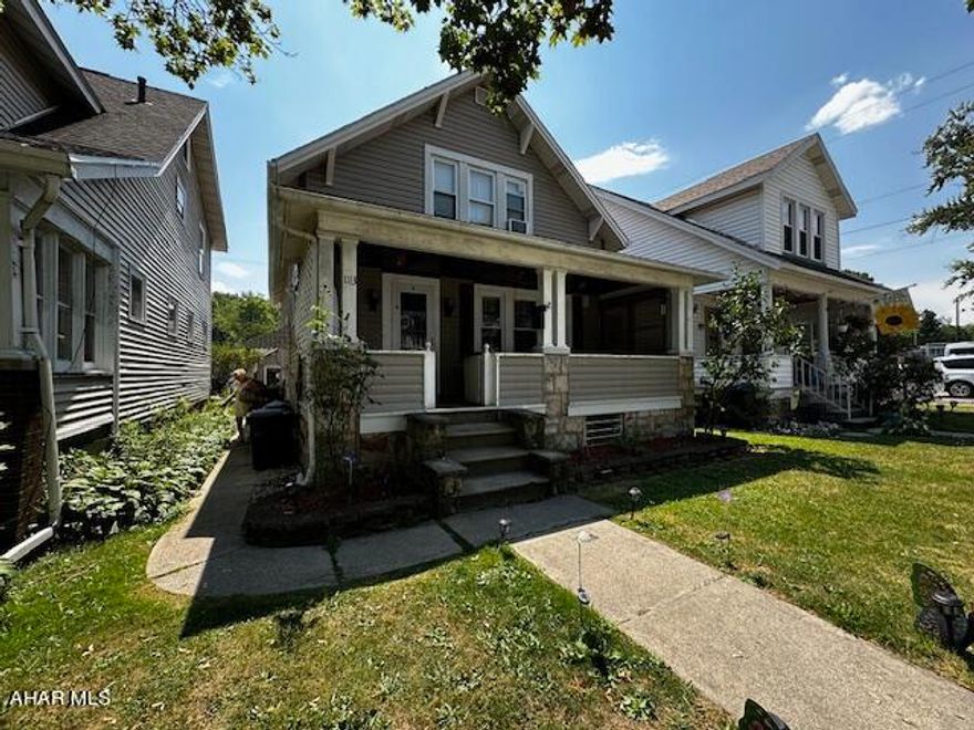 Great location near the Juniata Spray Park.   Comfortable home with 3 BR, 1.5 BA and bonus sun room. Living room with decorative fireplace.  Home has replacement windows and skylights in sun room.  Two car garage with opener.