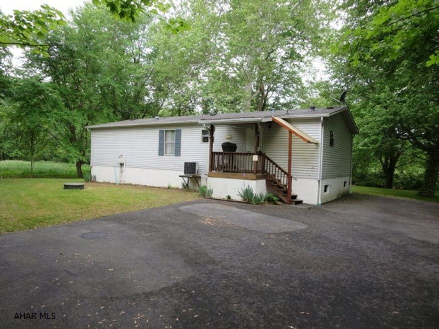 Very nice 4 bedroom doublewide located on Dunnings Creek. Great fishing right out your back door. Includes small detached garage, storage shed, central air, all appliances and most of the furniture. Definitely move-in ready.