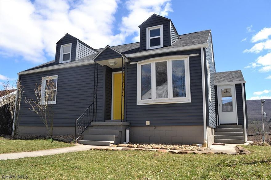 Renovated & ready to move right in!  This East End 3 bedroom, 1 bath home has been updated nearly all around.   Plenty of *NEW* throughout from flooring to Kitchen, Siding, Gutters, Windows (6), Some plumbing/electrical,  & so much more!   Everything is modernized and freshly painted.  Many touches you will fall in love with--white-washed wood wall, subway tile, and crisp clean grays throughout.  First floor has a living room, eat-in kitchen, 2 BRs, bath, & mudroom.  The second floor is a large third bedroom.  The basement has plenty of potential as it is SO much bigger than you would expect.  Furnace is newer (2009) & a BRAND NEW central air unit is being installed in April.  Realtor owned. All that's missing is Y-O-U!