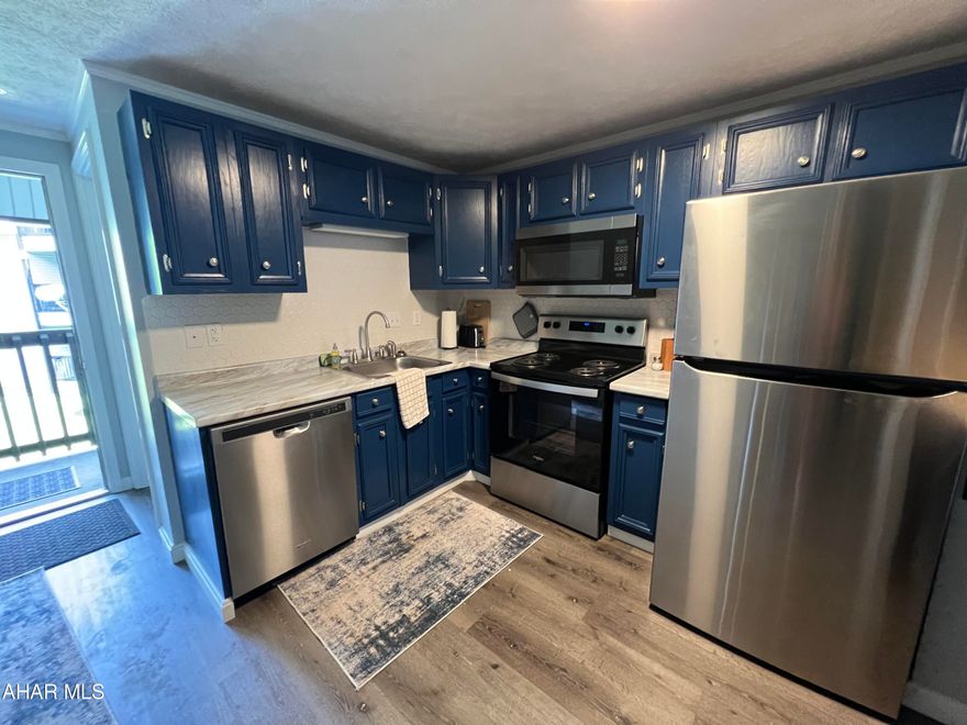 2 bed 2 bath unit in the Allegheny Mountains at Blue Knob All Seasons Resort has everything you need.  Remodeled and fully furnished. New kitchen countertops, flooring and appliances. Walking distance to indoor pool/hot tub, outdoor pool and The Club House Bar & Grille. Blue Knob is the 2nd highest mountain and highest skiable mountain in Pennsylvania! In addition to an array of winter activities, Blue Knob also has a full-service all seasons Conference Center for weddings and events, they also offer golf, swimming and multitude of trails for hiking, running, and mountain biking. Visit https://blueknob.com/activities-events/ to see all the fun events that are happening at Blue Knob. $292.00/ Mo HOA fee includes: pools, hot tub and gym area, tennis and pickle ball courts, building, property maintenance & garbage.  *Conference center, Golf and Ski resort is not included in HOA fee. *