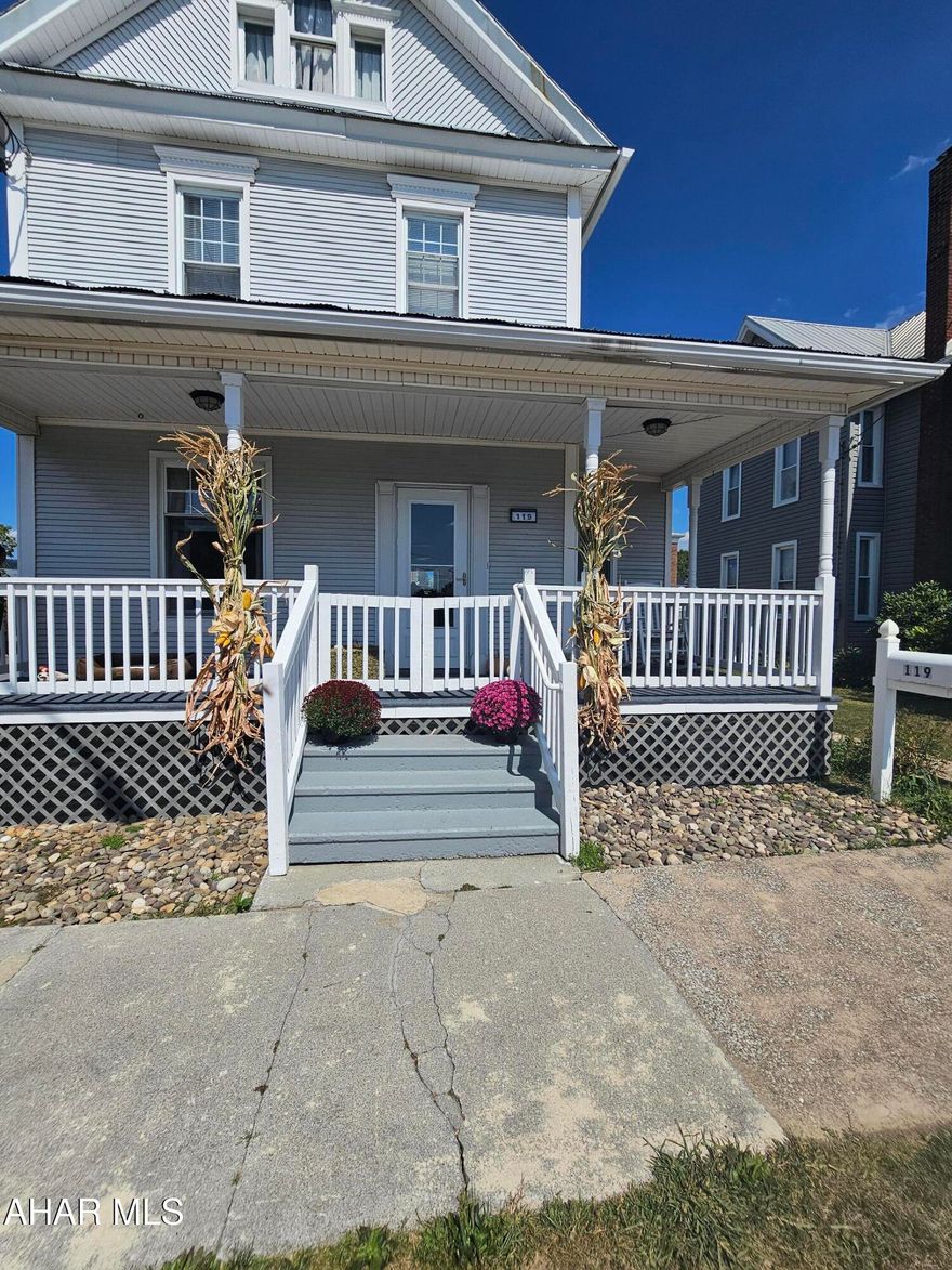 This home is back on the market by no fault of the home!!! All inspections are done and the title work is ready at the closing company! Location at its finest, 2 bocks  the Martinsburg Park, bowling, skating, the library, swimming and schools!!! 
This home has a 1 car garage and a carport, fenced in yard and wrap around front porch.
The home has a heat pump with AC and a wood burner for those chilly nights. The basement is partially finished with a family room, half bath and laundry area, 
Come check out this Victorian Style home in the COVE!!