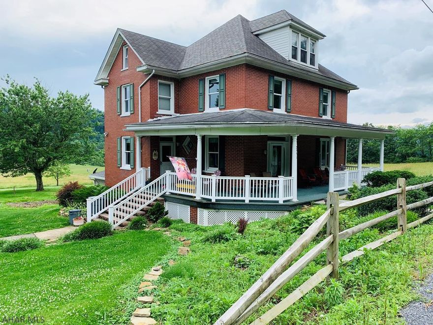 Imagine the joy that comes with owning a fabulously renovated farm house.  new owners can now enjoy the fantastic setting with its magnificent views from the wrap around porch, master bedroom or the wall of windows from the living room.  Any cook will delight in the wonderfully appointed renovated kitchen with granite coutertops and a floor to ceiling gas fireplace that warms the space.  First floor laundry room, spacious dining area for entertaining and central air are just some of the great attributes of this lovely home.  The huge pond (lake as some would call it) is the place to enjoy all the beauty, peace and solitude that come with living among the Alleghany Highlands.