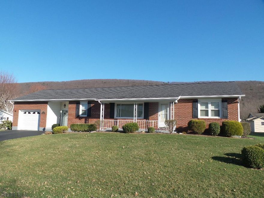 Rare opportunity to own a beautiful ranch home in the Rossi Development in Tipton!  Bellwood School District, Antis Township.  Maintenance free brick and vinyl exterior with 3 bedrooms, 1 bath.  Features a beautiful new kitchen with stainless steel appliances, newer full bath,  new roof, new blacktop driveway and newer carpet over hardwood floors.  The 1 car garage is spacious for plenty of storage space.  Large flat 100x100 lot with shed!