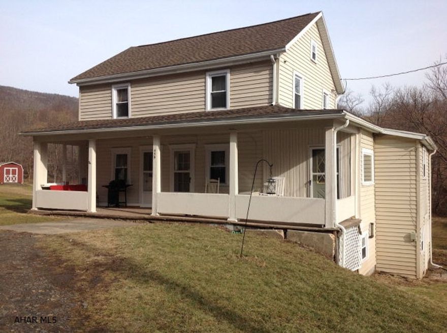 This charming, cozy and well maintained hobby farm with 10 acres of tillable fields and 2 ponds fed buy year around stream running off the mountain.. The 1 pond is stocked with bluegills, trout and bass. The home features a nice country flare with 4 bedrooms. Quaint oak country kitchen with a corner booth!! 20 acres of woods looking over the ponds with additional 34 acres of woods.  Great hunting and wild life!! Full-time residence, a weekender or ideal for a hunting retreat with 2 additional weekender cottages that need TLC. 24x20 pole building.