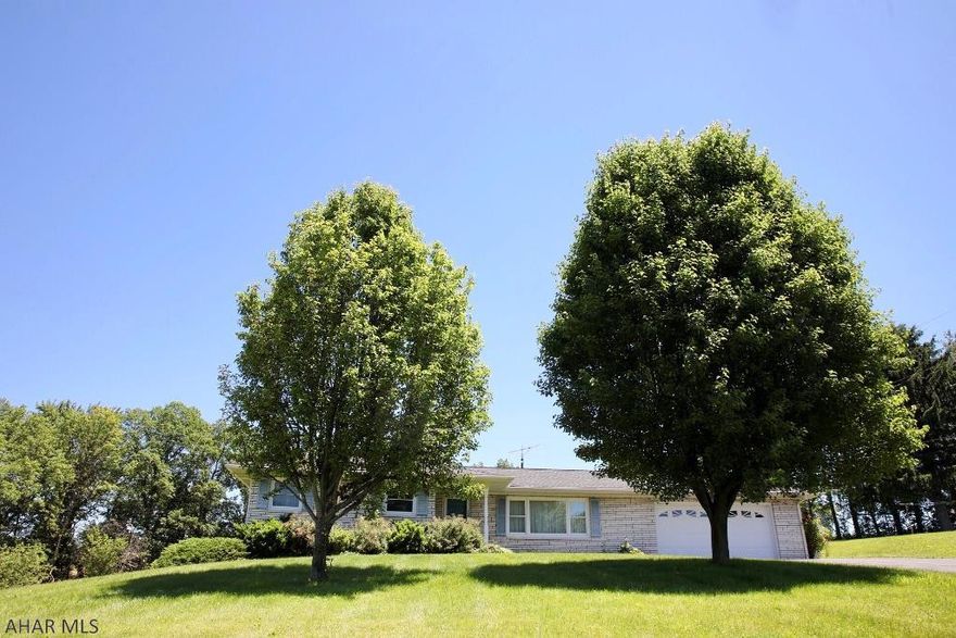 White brick rancher. Immaculate condition, one owner. Heat pump with central air. Beautiful flower beds outside with perennials. This property and home is hard to find and priced to sell. Full basement with bonus room, 2 car attached garage, paved driveway. Inside has many updates including kitchen and bathroom. 3 bedrooms and 1 full bath.