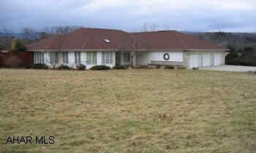 Approximately 2,950 sq ft ranch on 1.57 acres 4 bedrooms, 2 baths, large kitchen, cathedral ceilings, 3 finished rooms in basement and full bath, in ground pool, gas fireplace, and 3 car garage