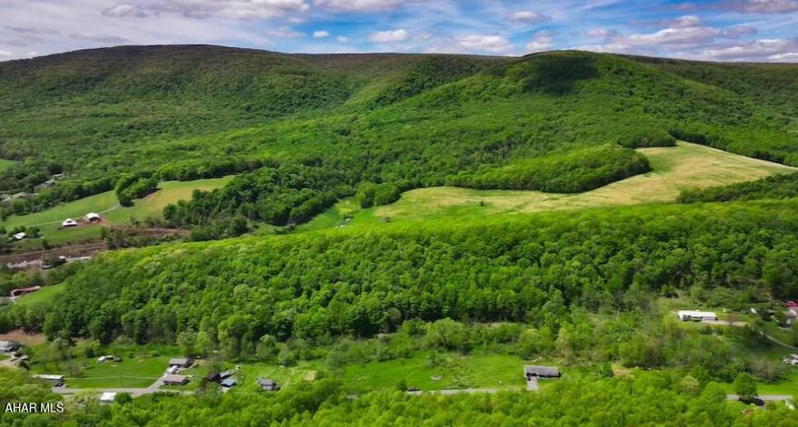 Tucked away in the scenic countryside of northern Bedford County, this mostly wooded tract presents a rare combination of privacy, natural beauty, and versatile land potential. Whether you envision a secluded cabin, a recreational retreat, or a long-term investment, the property provides a setting that is both practical and appealing.A small, gentle stream winds through the acreage, bringing charm, natural water resources, and enhanced habitat for wildlife. Near the road frontage, a cleared area offers an excellent site for future building or staging, with space for a cabin, home, or small outbuildings. From there, the property gradually rises to a broad plateau, a setting well-suited for a primary residence or recreational structure with expansive wooded views and privacy from neighboring lands.The timber on the property is a strong attribute. Stands of very nice, mature hardwoods are present, providing both natural beauty and potential long-term value for careful management or selective harvest. The woods also support exceptional wildlife habitat. Deer sign is abundant throughout the property, with well-worn trails, rubs, and bedding areas evident, making it a natural draw for hunters and wildlife enthusiasts. Turkey and other small game are also present, contributing to the property's recreational use.Access is convenient and flexible, with direct road frontage along one boundary and an additional deeded right-of-way at the northeast corner. This dual access increases usability and creates options for building locations, timber management, or subdividing in the future if desired.This tract is well-suited for a wide range of buyers, from hunters and nature lovers to long-term land investors seeking a quality holding. With a mix of mature timber, abundant wildlife, a flowing stream, and convenient access, it stands as a rare opportunity to secure a property that blends seclusion with versatility.