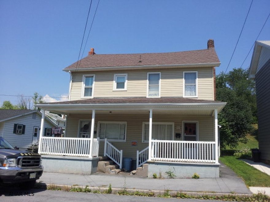 Nice investment property located in Tyrone Borough. Double house with separate utilities. Large 60 x 200 size lot.