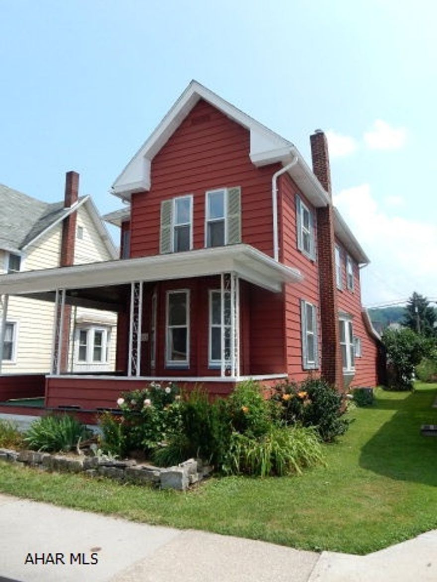 This quaint borough house offers an open floor plan, including new kitchen with stainless appliances, main floor laundry and bath. The large, rustic family room boasts a beautiful stone fireplace for your enjoyment.  Freshly painted, brand new carpet on main floor, new carpeting on front porch, 2 year old roof and central air.  The private yard includes vinyl fencing and shed.