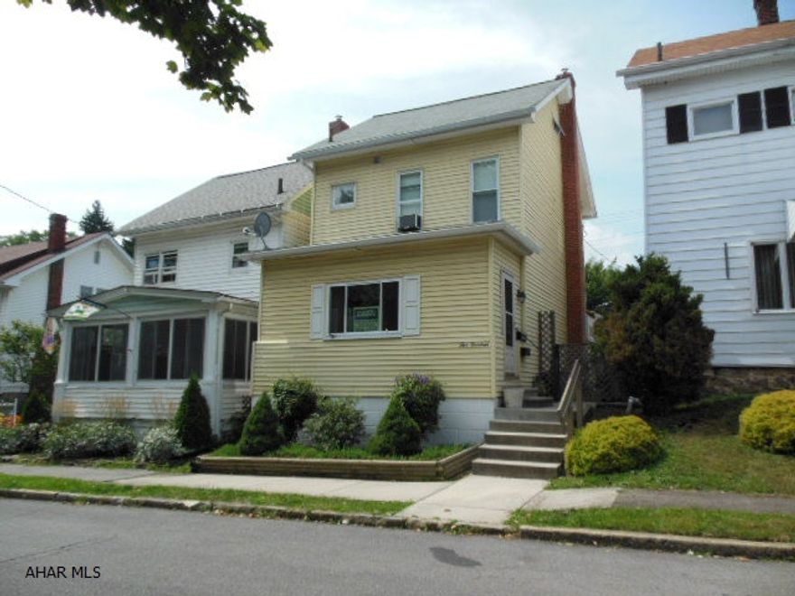 Reduced!!  Well cared for 2 1/2 story home in Fairview area with 3 BR, 1.5 BA with updated GFA w/central air, kitchen, windows and more!  Large living room, dining room, 1/2 bath on 1st floor and newer 2 car carport in rear for off street parking. Finished attic - good for storage. Good closet space, good carpeting, nice yard. Close to Altoona Hospital, Altoona Campus, etc. Home warranty included!   (Approximate budget payment for natural gas is $90./month, electric: $53.00/month)  Good Price!!