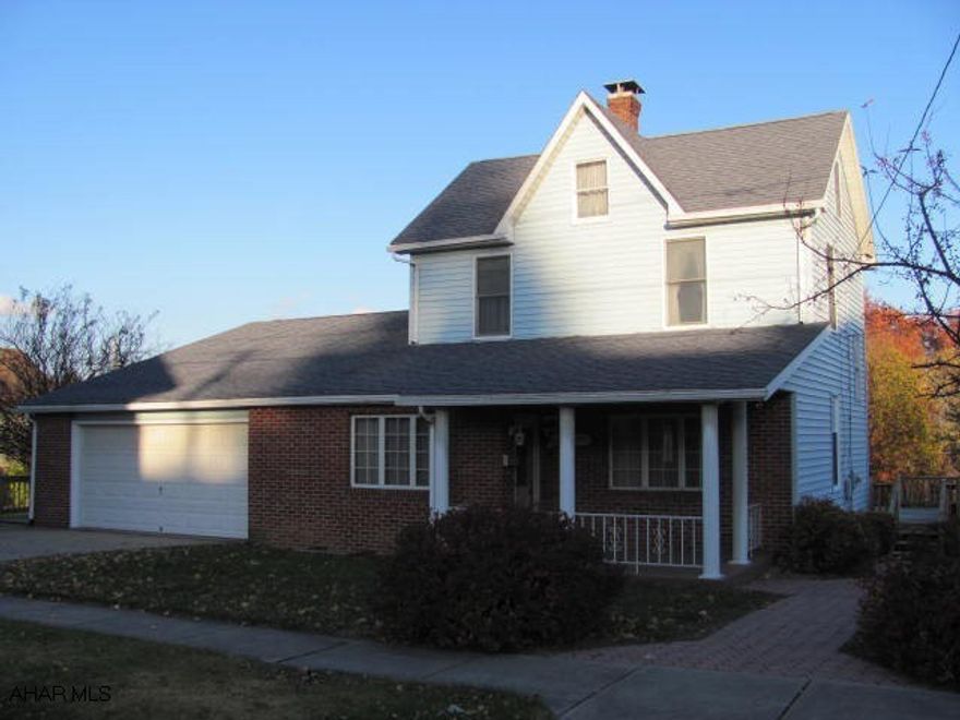 Ebensburg- 2 story Brick & vinyl sided 3- 4 BR home with 2 car detached garage on large lot. Large oak eat-in kitchen. Gas hot water heat. Priced to sell