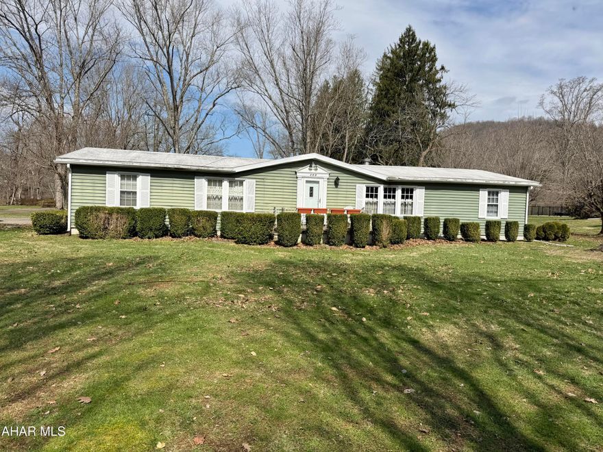 LOCATION! LOCATION! LOCATION!  Welcome to the confluence of the three rivers making up what gave Confluence, PA it's name.  Lovely, peaceful setting near the end of a dead-end street. Beautiful river views on a large, level lawn. The spacious modular home boasts three BR, 2 full baths and so much space to enjoy. Large living room area with propane fireplace. Sizeable screen porch to enjoy. Eat In Kitchen is graced with an abundance of natural light from the skylight. Sizeable master BR boasts a large, attached bath and walk in closet. Two additional bedrooms are sizeable as well. Love the outdoors? This home is situated within walking distance of the Rails to Trails hiking/biking trail. Just a few short miles from Ohiopyle. And, of course VERY near some of the popular fishing waters the area has to offer. Short drive to several golf courses, ski resorts.  Call today to schedule your tour.
