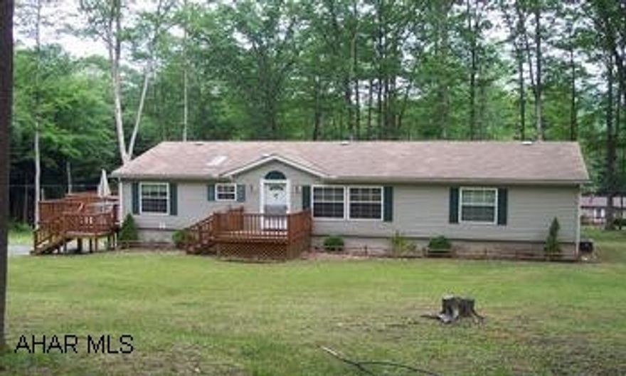 *Note - The Seller Has Accepted An Offer With A Sale & Settlement Contingency On Buyers Property, But Has The Right To Continue Marketing - Excepting Back Up Offer 52x27 like new Doublewide in  Glendale year around just over 30 mins to Altoona & Johnstown, family room in basement w/ new Pergo floors, large workshop area, laundry room on main level, large eat-in kitchen, double lot on the corner, large side deck, close to Rock Run.  Recreation area access to inground pool, tennis courts & basketball.  *Note - The Seller Has Accepted An Offer With A Sale & Settlement Contingency On Buyers Property, But Has The Right To Continue Marketing - Excepting Back Up Offer