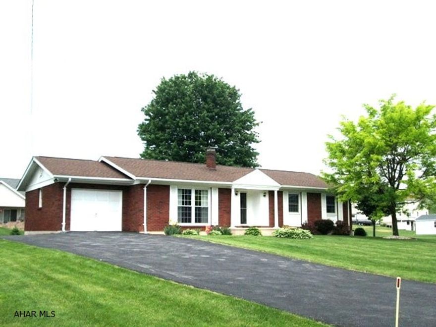 All brick one story rancher. This 3 bedroom, 2.5 bath one story sits on 240x150 lot. The first floor features dining area that leads to rear patio, eat in kitchen and formal living room. The lower level comes with a chair lift, pool table and bar area. If needed the lower level has a bedroom or office area and newer 3/4 bath. The oversized garage has over head storage and leads out to a patio.