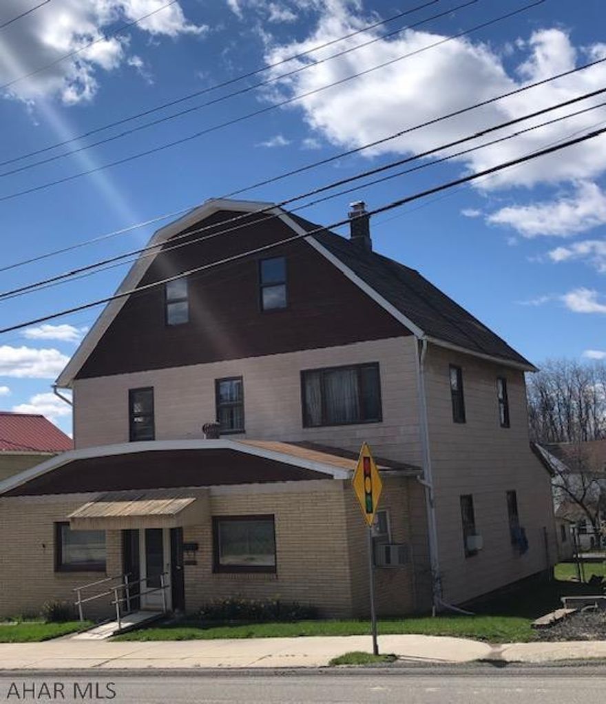 Large home in Cresson boro with plenty of potential. Currently a duplex but could be a wonderful single family home.Could potentially be a 5 -6 bedroom with 3 bathrooms. Nice backyard and 2 car detached garage, Enclosed front porch. Newer furnace and hot water tank.