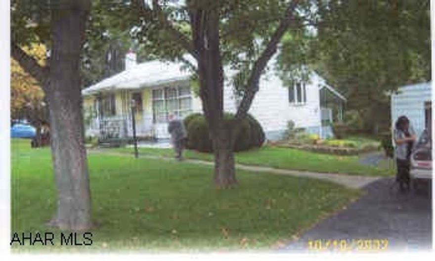 Well maintained 3 bedroom ranch on 1.349 acres. Gorgeous back yard with bridge over stream,nicely landscaped, 2 car garage, patio. Newer roof, hardwood floors, basement partially finished. Sidewalks Perfer no Sunday showings. Bellwood Antis Schools. Furnance will use oil, coal or wood. New hot water tank 1999. Septic Tank pumped out Sept 2002. New Piping in 2000. New submersible pump in well 1993. 8 cord wood $400