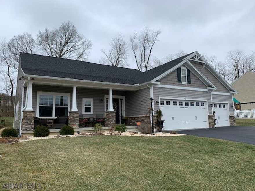 Beautiful one story home with open floor plan. Home has wood floors, ceramic tile, large master bath, deck, 3 car garage, gas fireplace, GFA heat, central air and radon system. Basement is unfinished but plumbed for bath. Take a look!