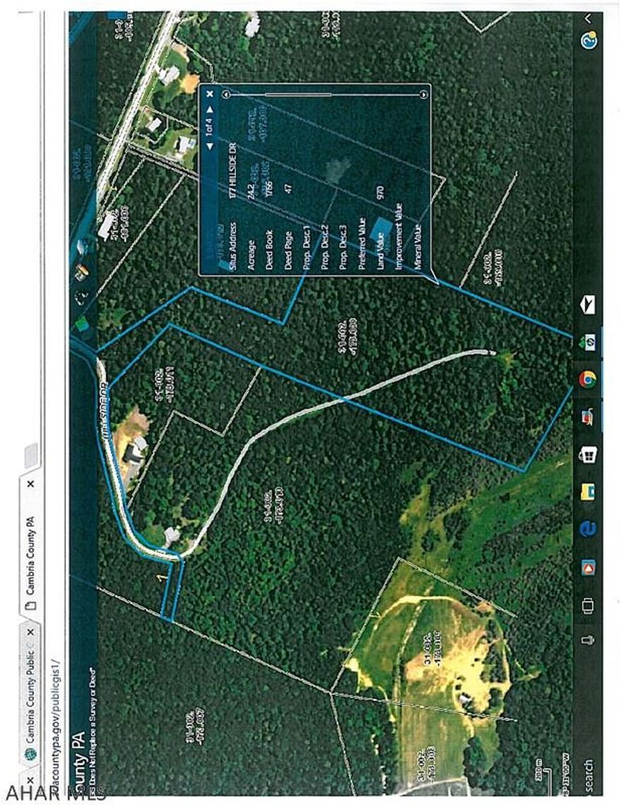 Wooded land with testing approved for a sand mound on lot sewage. Beautiful and private location - r/w access - will need to build road to the building site. Hard to find this much land at such a good price. Copy of survey attached.