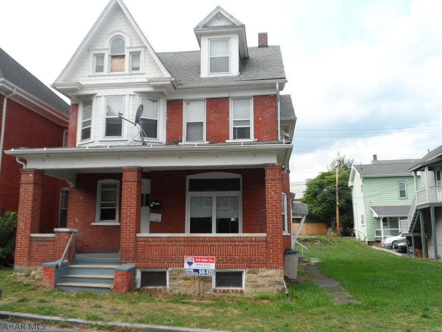 Property was a duplex at one time with all separate utilities but could be a great 6 bedroom home with a mother in law area.  Double lot and nice yard with off street parking.