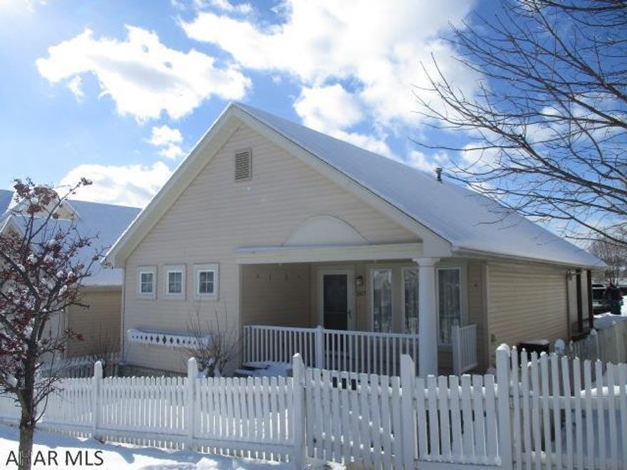 Ranch home, 2 bedrooms, 2 bathrooms, kitchen. utility room with washer and dryer hook-ups. Gas forced air with central air conditioning. One car garage. At rear of property is a large park. Unfinished basement.