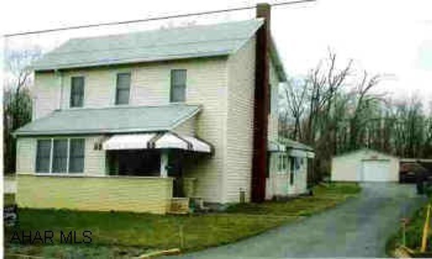 2 story 3 BR, 1 1/2 baths, detached garage & carport. Macadam driveway 2 story 3 BR, 1 1/2 baths, detached garage & carport. Macadam driveway, also includes cub cadet riding lawnmower, 38" Craftsman snowblower.