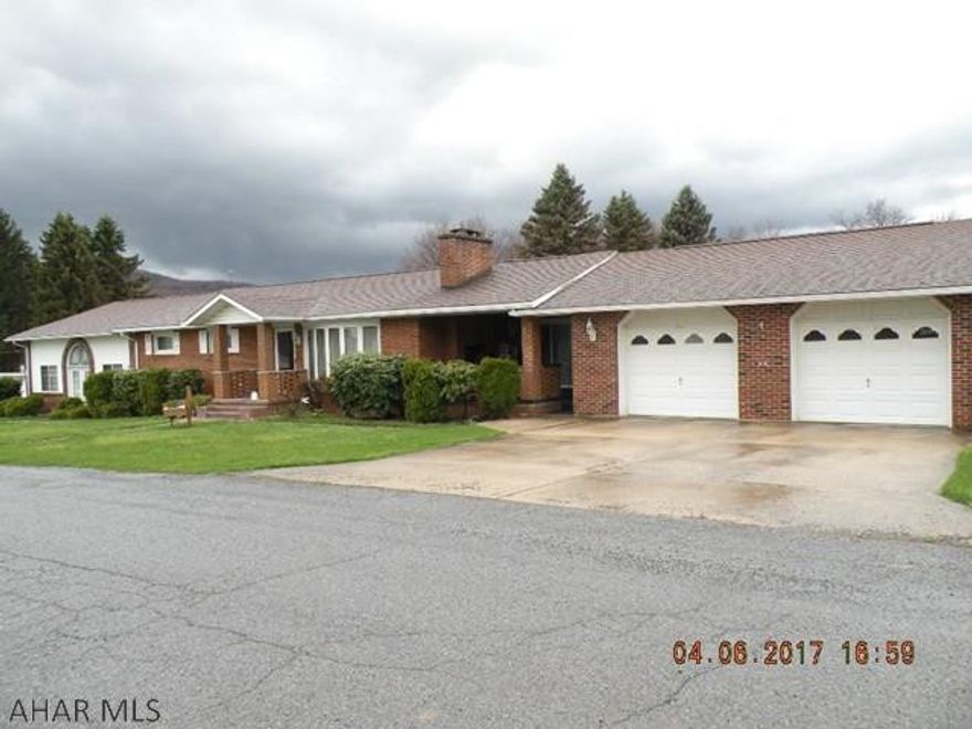 Spacious brick ranch, Oil HW heat & electric, 2 fireplaces (gas), hardwood floors, large FR, Game room w/ fireplace & ceramic floor. Attached 2 car garage. Great covered patio with built in gas grill. Close to high school.