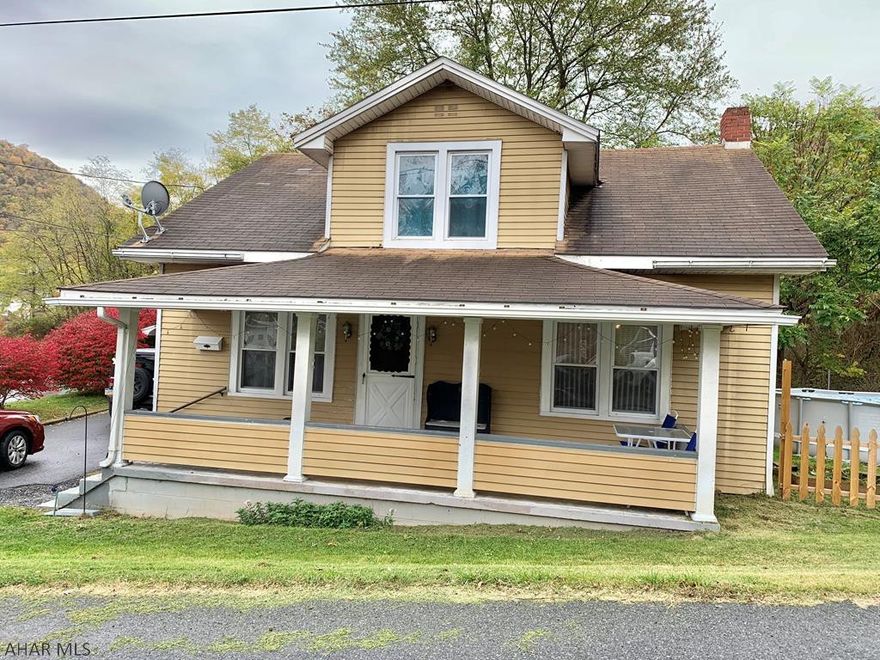 Charming 3 BR , 1.5 baths, hardwood floors, large kitchen, 2 porches, picket fenced lawn, above ground swimming pool .  Plenty of storage space. Nice size lawn and 2 car detached garage.  Within walking distance to downtown Everett.   Laundry room is on main floor now but there are laundry hook ups in the basement as well .  Taxes reflect Homestead exemption .  There is a TV satellite on roof but seller states no active contract with it.