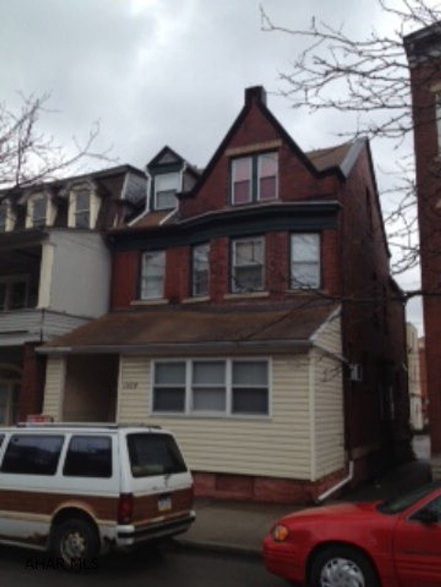 Very nice and well maintained duplex on very clean street. 1st floor is open and spacious with long term tenant. First floor has 1 BR and 1 BA, foyer and vanity are off bedroom and a very nice floor plan, shows nicely. Top unit contains 2nd and 3rd floor.Very large rooms, 2 or 3 bedrooms, 1 1/2 baths, huge kitchen, seller to have 2nd floor carpets cleaned. All appliances are included. Off street parking in back. This is a SOLID structure, with updated mechanics. 1st floor is rented - section 8 for $427/mo & 2nd floor is vacant.