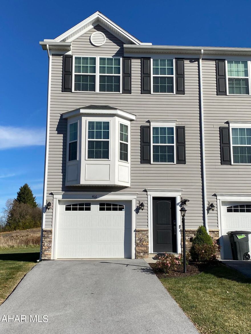 Exceptionally maintained three story town house, in the Harvest Glen subdivision.  A must-see property, with three bedrooms 2 and1/2 baths an area for family rm on lower level and deck to the rear for relaxing.  HOA fee of $143.00 dollars a month covers lawn care, snow removal and road maintenance.