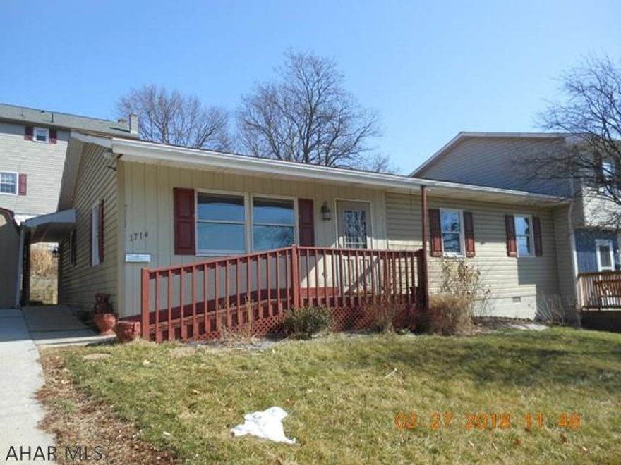 This is a single family attached home in Altoona. This home has a paved drive and a 1 car garage for off street parking. There is a patio area in the rear for relaxing. The main floor features a laundry room, dining room, kitchen, living room, a bedroom with captive bedroom, full bath, master bedroom and master bath with handicap bath. One story living in a convenient package. Make this house your home