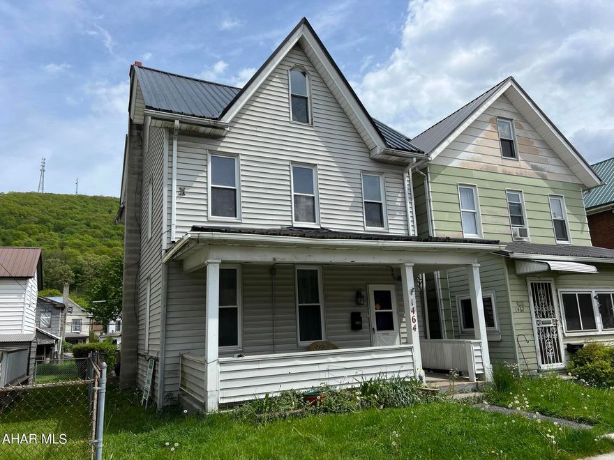 Spacious 3 BR home in the borough of Tyrone. Extra large kitchen with plenty of counter and cabinet space, finished attic with a walk-in closet that could be a 4th BR or primary suite, metal roof and a new water heater. Great home for the price, call for an appointment!