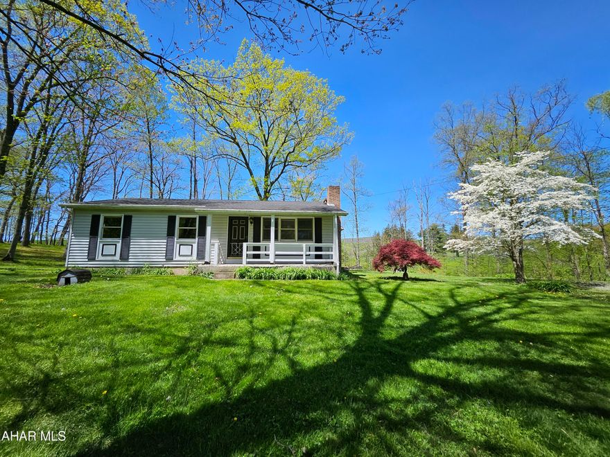 Antis Township ranch home with 3BR, 1BA.  Private 1 acre with shed.  Right of way for driveway